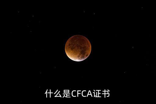 cfca證書有什么用，在辦理網(wǎng)上銀行的時候提到過CFCA 根證書請問這個證書是