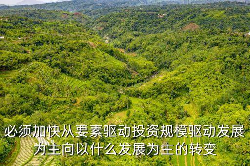 什么發(fā)展為主的轉(zhuǎn)變，必須加快從要素驅(qū)動(dòng)投資規(guī)模驅(qū)動(dòng)發(fā)展為主向以什么發(fā)展為主的轉(zhuǎn)變