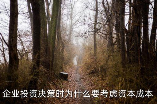企業(yè)籌資為什么要考慮資金成本，企業(yè)籌資決策為什么要考慮資金成本