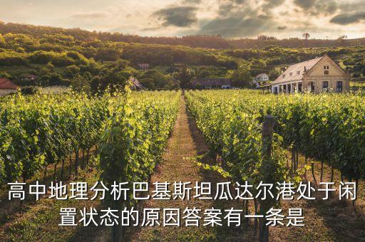為什么瓜達爾港條件差，高中地理分析巴基斯坦瓜達爾港處于閑置狀態(tài)的原因答案有一條是