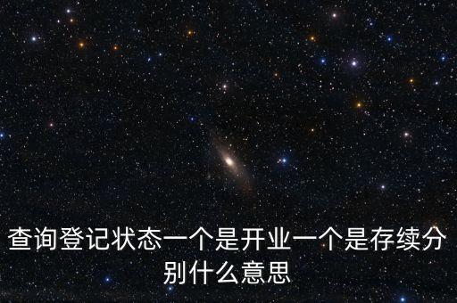 登記狀態(tài)為存續(xù)是什么意思，查詢登記狀態(tài)一個是開業(yè)一個是存續(xù)分別什么意思