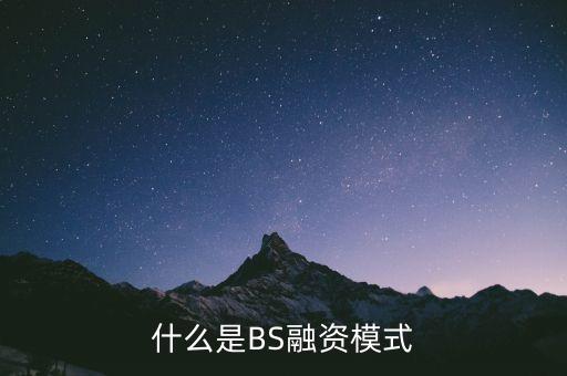 fcp融資模式是什么，什么是BS融資模式