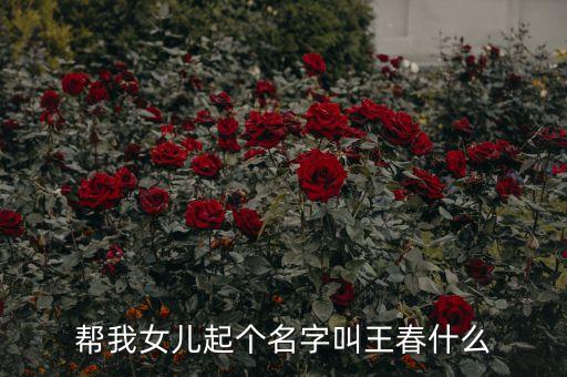 南通國資委王春是什么職務(wù)，幫我女兒起個名字叫王春什么