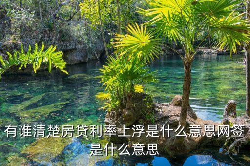 樓價(jià)上浮什么意思，有誰清楚房貸利率上浮是什么意思