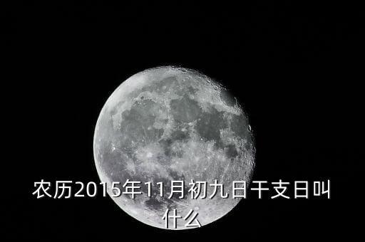 2015年11月9日易干什么，農(nóng)歷2015年11月初九日干支日叫什么