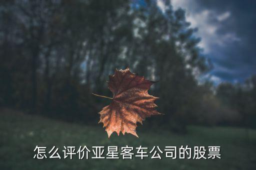 亞星客車股票市值為什么那么低，看看亞星客車這老莊股是怎么下跌