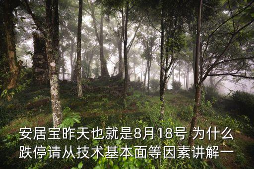 安居寶為什么虧損，安居寶昨天也就是8月18號 為什么跌停請從技術(shù)基本面等因素講解一