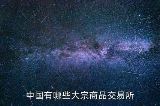 國內(nèi)有什么商品交易所，中國的商品交易所都有那幾家