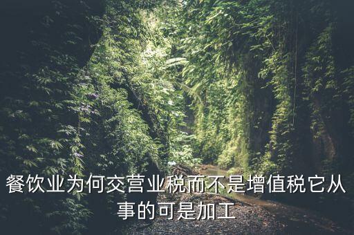 餐飲為什么營(yíng)業(yè)稅，餐飲業(yè)為何交營(yíng)業(yè)稅而不是增值稅它從事的可是加工