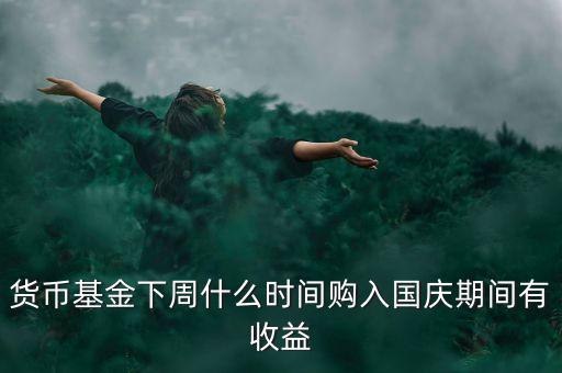 482002貨幣基金什么時(shí)候開始升購，貨幣基金下周什么時(shí)間購入國慶期間有收益