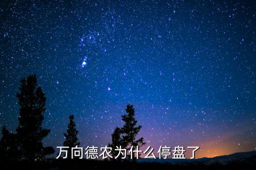 萬向德農(nóng)為什么跌停，萬向德農(nóng)的各項(xiàng)參數(shù)也還可以為什么一直沒有力度跌的好狠哦
