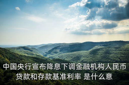 下調(diào)利率是什么經(jīng)濟政策，中國央行宣布降息下調(diào)金融機構(gòu)人民幣貸款和存款基準利率 是什么意