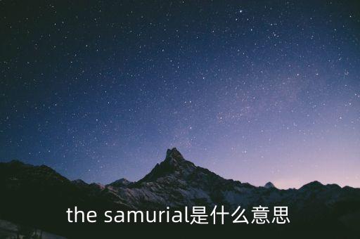 白武士是什么意思，the samurial是什么意思