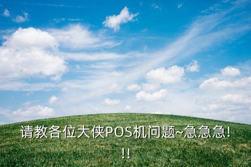 請(qǐng)教各位大俠POS機(jī)問題~急急急!!!