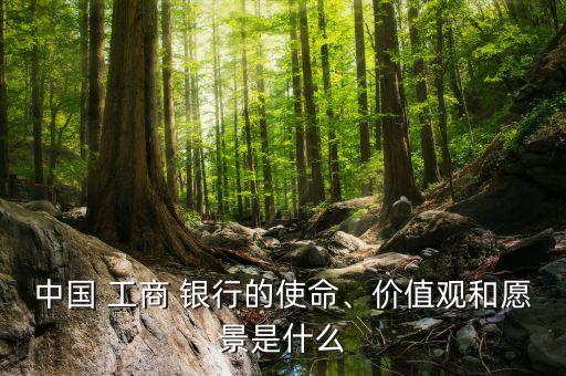 中國 工商 銀行的使命、價(jià)值觀和愿景是什么