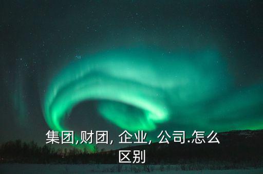  集團(tuán),財團(tuán), 企業(yè), 公司.怎么區(qū)別