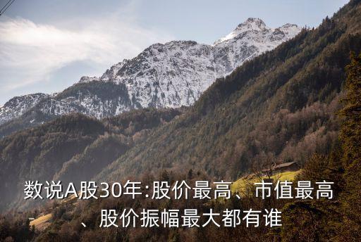 數(shù)說A股30年:股價(jià)最高、市值最高、股價(jià)振幅最大都有誰