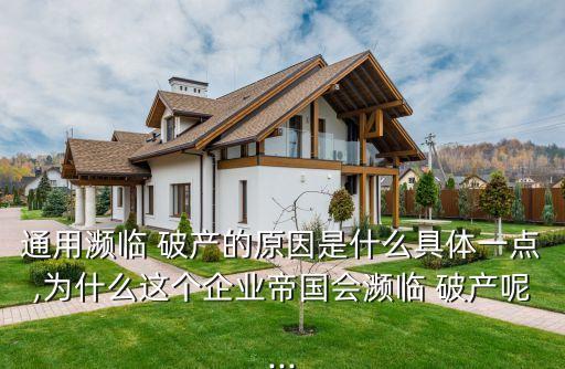 通用瀕臨 破產(chǎn)的原因是什么具體一點(diǎn),為什么這個企業(yè)帝國會瀕臨 破產(chǎn)呢...