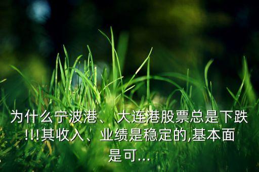 為什么寧波港、 大連港股票總是下跌!!!其收入、業(yè)績(jī)是穩(wěn)定的,基本面是可...