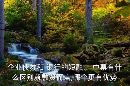 企業(yè)債券和 銀行的短融、 中票有什么區(qū)別就融資而言,哪個更有優(yōu)勢
