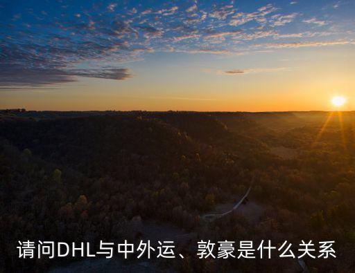 請問DHL與中外運(yùn)、敦豪是什么關(guān)系