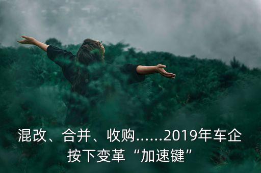 混改、合并、收購……2019年車企按下變革“加速鍵”