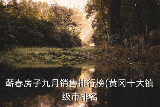 蘄春房子九月銷(xiāo)售排行榜(黃岡十大鎮(zhèn)級(jí)市排名