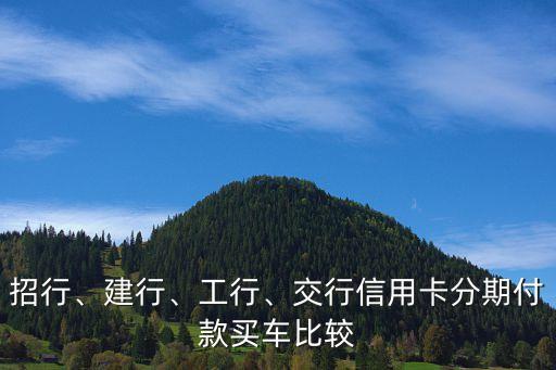 招行、建行、工行、交行信用卡分期付款買車比較