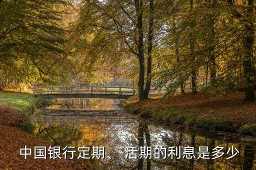  中國銀行定期、 活期的利息是多少