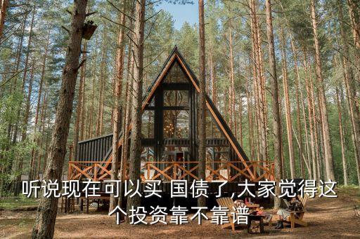 聽說現在可以買 國債了,大家覺得這個投資靠不靠譜