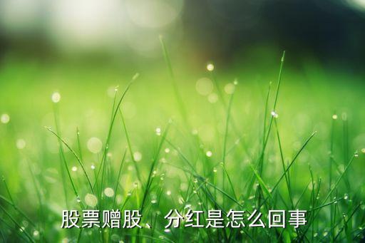  股票贈(zèng)股、分紅是怎么回事