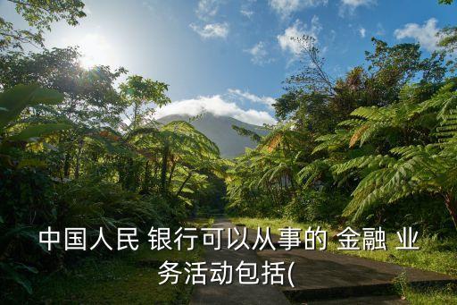 中國人民 銀行可以從事的 金融 業(yè)務(wù)活動(dòng)包括(