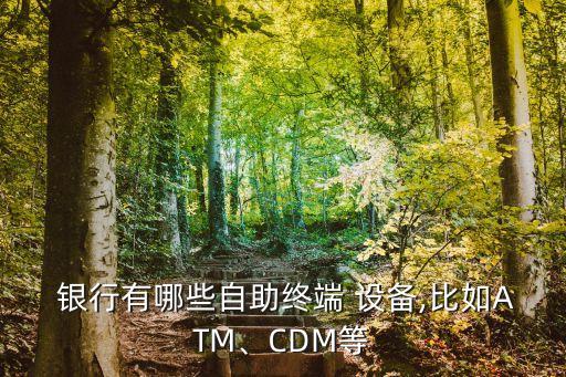  銀行有哪些自助終端 設(shè)備,比如ATM、CDM等