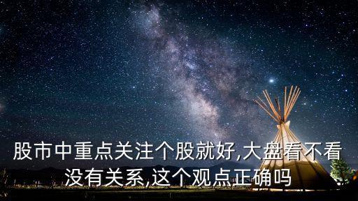 股市中重點(diǎn)關(guān)注個(gè)股就好,大盤(pán)看不看沒(méi)有關(guān)系,這個(gè)觀點(diǎn)正確嗎