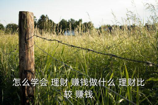 怎么學(xué)會(huì) 理財(cái) 賺錢做什么 理財(cái)比較 賺錢