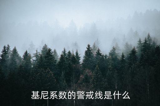  基尼系數(shù)的警戒線(xiàn)是什么