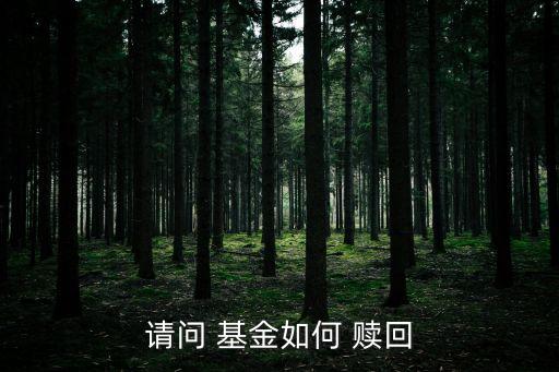 請(qǐng)問 基金如何 贖回