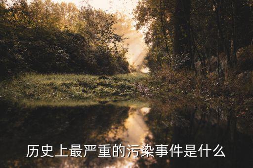 歷史上最嚴重的污染事件是什么