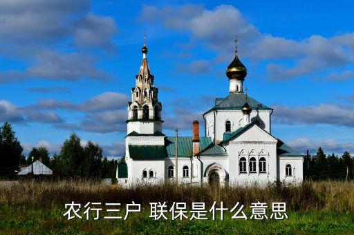農行三戶 聯保是什么意思