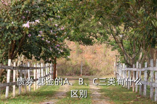  債券 基金的A、B、C三類有什么區(qū)別