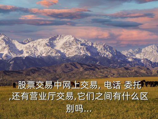  股票交易中網(wǎng)上交易, 電話(huà) 委托,還有營(yíng)業(yè)廳交易,它們之間有什么區(qū)別嗎...
