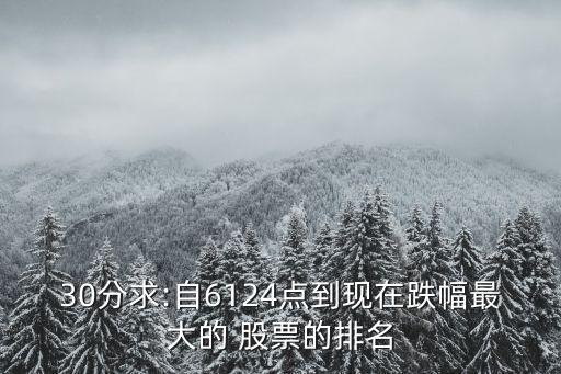 30分求:自6124點到現在跌幅最大的 股票的排名