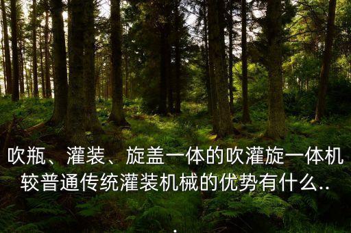 吹瓶、灌裝、旋蓋一體的吹灌旋一體機較普通傳統(tǒng)灌裝機械的優(yōu)勢有什么...