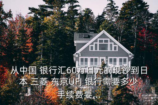 從中國(guó) 銀行匯60萬(wàn)日元的現(xiàn)鈔到日本 三菱 東京UFJ 銀行需要多少手續(xù)費(fèi)要...