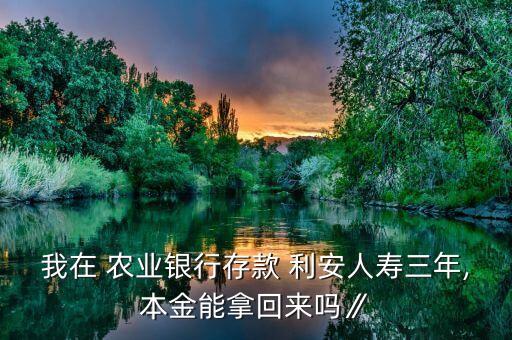 我在 農(nóng)業(yè)銀行存款 利安人壽三年,本金能拿回來(lái)嗎∥