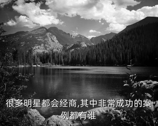 很多明星都會經商,其中非常成功的案例都有誰