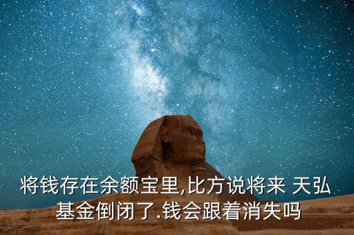 將錢存在余額寶里,比方說(shuō)將來(lái) 天弘 基金倒閉了.錢會(huì)跟著消失嗎
