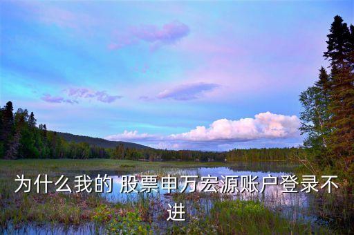 為什么我的 股票申萬(wàn)宏源賬戶登錄不進(jìn)