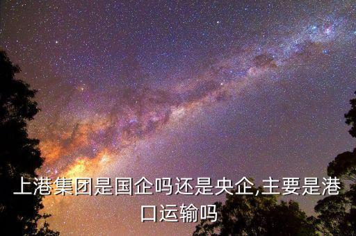 上港集團(tuán)是國企嗎還是央企,主要是港口運(yùn)輸嗎