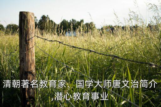 清朝著名教育家、國(guó)學(xué)大師唐文治簡(jiǎn)介,潛心教育事業(yè)